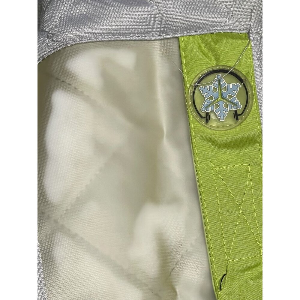SB Active Bright Green & Black Hooded Winter Jacket Large 100% Polyester Quilte - Picture 9 of 15